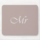 Typografie Beige Mousepad (Vorne)