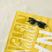 Typografie benutzerdefinierte Text Monogram-Signat Strandtuch (Beispiel)