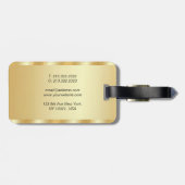 Typografie benutzerdefinierter goldfarbener Skript Gepäckanhänger (Rückseite horizontal)