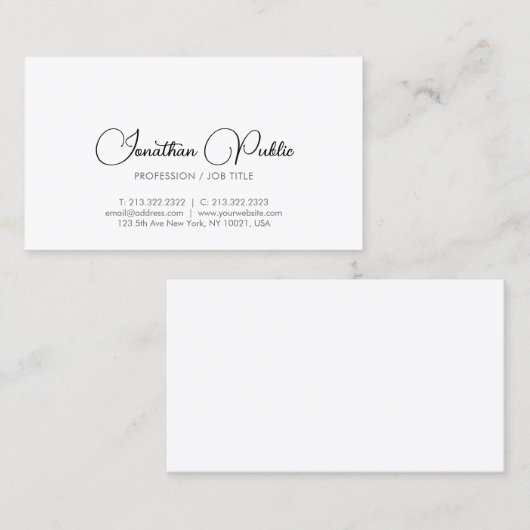 Typografie-benutzerdefiniertes Template Moderne Mi Visitenkarte (Vorne/Hinten)