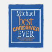 Typografie Beste Karriere je blau Fleecedecke (Vorderseite)