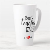 Typografie Bester Lehrer je Latte-Tasse Milchtasse (Rechte Ecke)