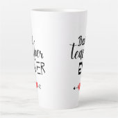 Typografie Bester Lehrer je Latte-Tasse Milchtasse (Vorderseite)