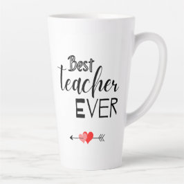 Typografie Bester Lehrer je Latte-Tasse Milchtasse