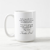 Typografie Bester Vater in der Welt - bedingungslo Kaffeetasse (Links)