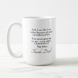 Typografie Bester Vater in der Welt - bedingungslo Kaffeetasse