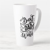 Typografie Bester Vater in der Welt - bedingungslo Milchtasse (Rechte Ecke)