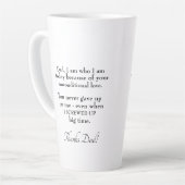 Typografie Bester Vater in der Welt - bedingungslo Milchtasse (Linke Ecke)