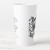 Typografie Bester Vater in der Welt - bedingungslo Milchtasse (Vorderseite)