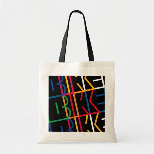 Typografie BIKE Tragetasche (Vorne)