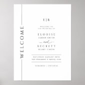 Typografie Black and White Wedding Willkommenspops Poster (Vorne)