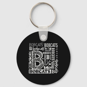 Typografie Bobcat für Männer Frauen Bobcat Tierlie Schlüsselanhänger