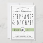 Typografie-Brautdusche Einladung (Vorderseite)