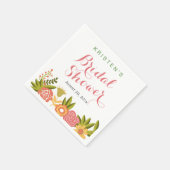 Typografie Brautparty Garden Blooming Floral Serviette (Ecke)