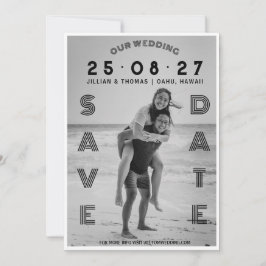 Typografie Briefing Custom Foto Wedding Save The Date