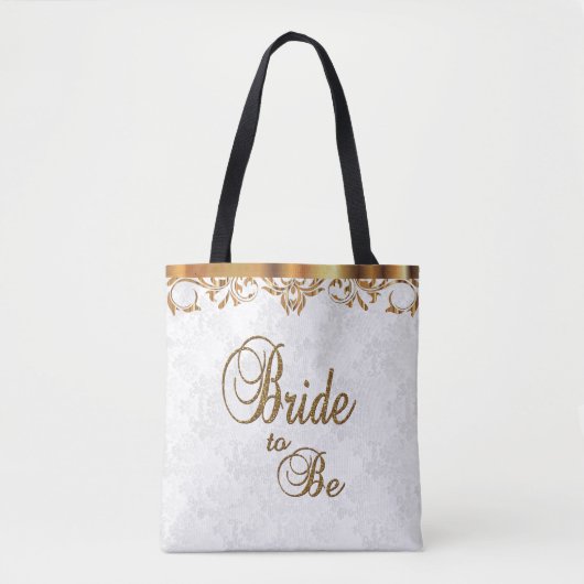 Typografie Brito Be in White und Gold Tasche (Vorderseite)