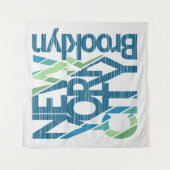 Typografie Brooklyns New York Wandteppich (Vorderseite)