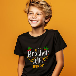 Typografie Brother Elf Fun Family Matching T-Shirt