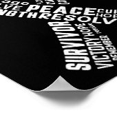 Typografie Brustkrebs Bewusstsein rosa Grafik Poster (Ecke)