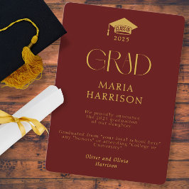 Typografie Burgund und Gold Keine Ankündigung Foto