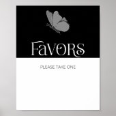 Typografie Butterfly-Gefälligkeiten nehmen Sie bit Poster (Vorne)