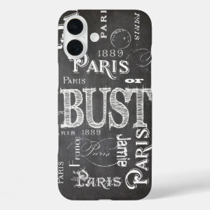 Typografie Calligrafie Paris Frankreich Eiffelturm iPhone 16 Plus Hülle