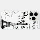 Typografie Calligrafie Paris Frankreich Eiffelturm Case-Mate iPhone Hülle (Rückseite (Horizontal))