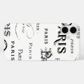 Typografie Calligrafie Paris Frankreich Eiffelturm Case-Mate iPhone Hülle (Rückseite (Horizontal))