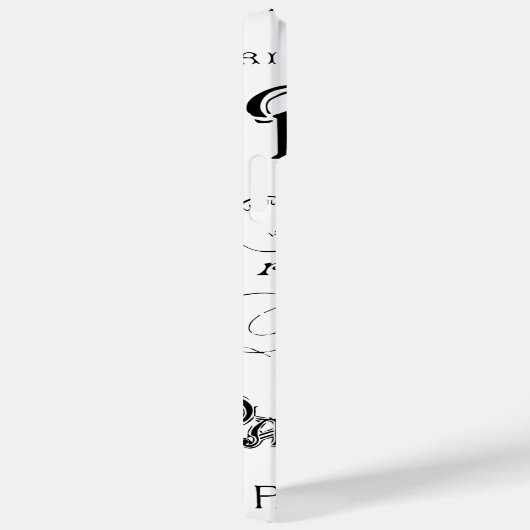 Typografie Calligrafie Paris Frankreich Eiffelturm Case-Mate iPhone Hülle (Rückseite / Rechts)