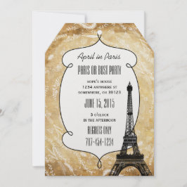 Typografie Calligrafie Paris Frankreich Eiffelturm Einladung