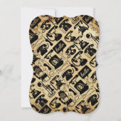 Typografie Calligrafie Paris Frankreich Eiffelturm Einladung (Rückseite)