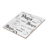 Typografie Calligrafie Paris Frankreich Eiffelturm Fliese (Seite)