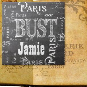 Typografie Calligrafie Paris Frankreich Eiffelturm Fliese