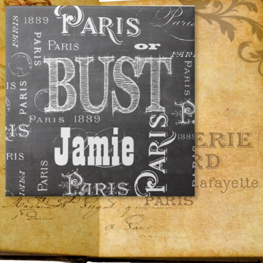 Typografie Calligrafie Paris Frankreich Eiffelturm Fliese