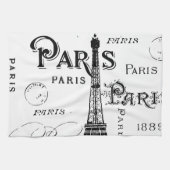 Typografie Calligrafie Paris Frankreich Eiffelturm Geschirrtuch (Horizontal)