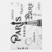 Typografie Calligrafie Paris Frankreich Eiffelturm Geschirrtuch (Vertikal)