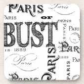 Typografie Calligrafie Paris Frankreich Eiffelturm Getränkeuntersetzer (Vorderseite)