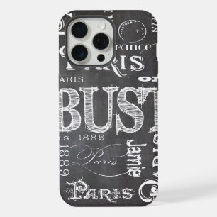 Typografie Calligrafie Paris Frankreich Eiffelturm iPhone 15 Pro Max Hülle