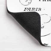 Typografie Calligrafie Paris Frankreich Eiffelturm Mousepad (Ecke)