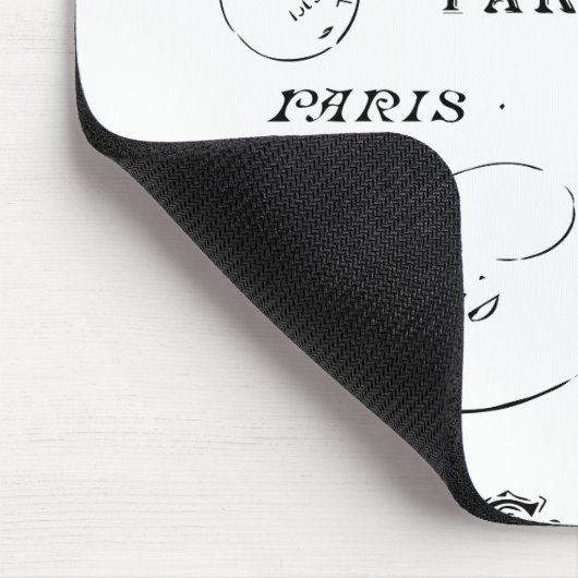 Typografie Calligrafie Paris Frankreich Eiffelturm Mousepad (Ecke)