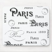 Typografie Calligrafie Paris Frankreich Eiffelturm Mousepad (Vorne)