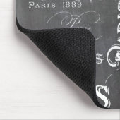 Typografie Calligrafie Paris Frankreich Eiffelturm Mousepad (Ecke)