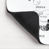 Typografie Calligrafie Paris Frankreich Eiffelturm Mousepad (Ecke)