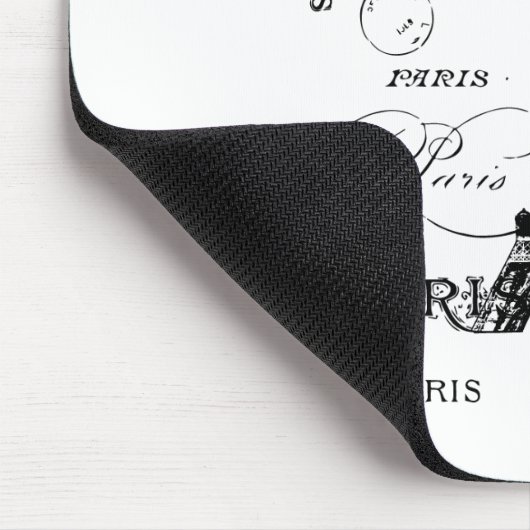Typografie Calligrafie Paris Frankreich Eiffelturm Mousepad (Ecke)