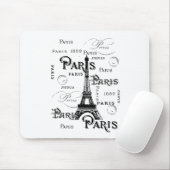 Typografie Calligrafie Paris Frankreich Eiffelturm Mousepad (Mit Mouse)