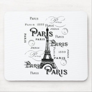 Typografie Calligrafie Paris Frankreich Eiffelturm Mousepad