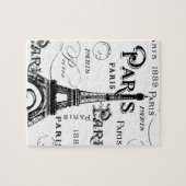 Typografie Calligrafie Paris Frankreich Eiffelturm Puzzle (Horizontal)