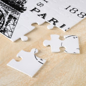 Typografie Calligrafie Paris Frankreich Eiffelturm Puzzle (Seite)
