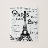 Typografie Calligrafie Paris Frankreich Eiffelturm Puzzle (Vertikal)