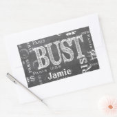 Typografie Calligrafie Paris Frankreich Eiffelturm Rechteckiger Aufkleber (Umschlag)